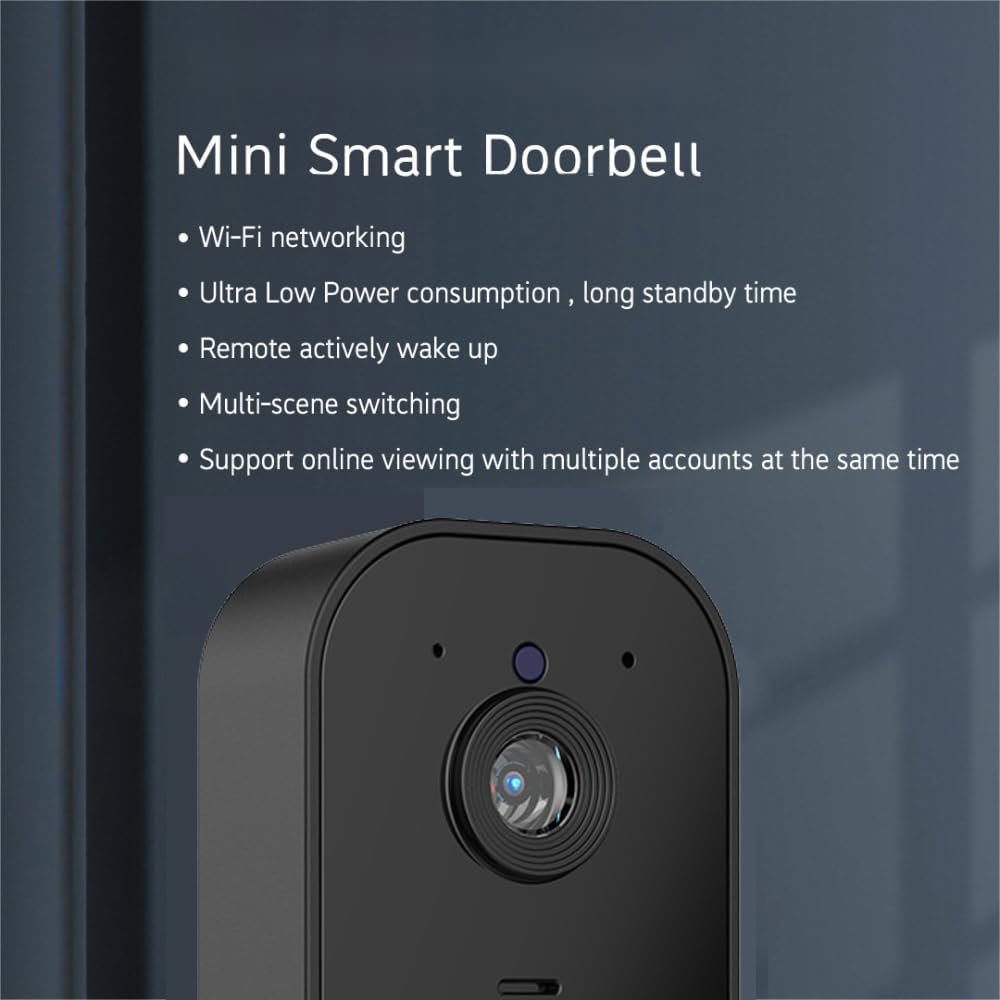 Wireless Video Doorbell, Smart Security Camera Video Doorbell, Rechargeable Intercom Doorbell, 120° Wide-Angle Field of View, with Internal Ding-Dong Machine (Black) Wireless Video Doorbell, Smart Security Camera Video Doorbell, Rechargeable Intercom Doorbell, 120° Wide-Angle Field of View, with Internal Ding-Dong Machine (Black)