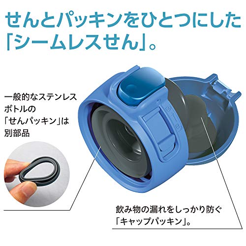 Image of Zojirushi SM-WA48 480ml One Touch Flip-Open Bottle (Blue)