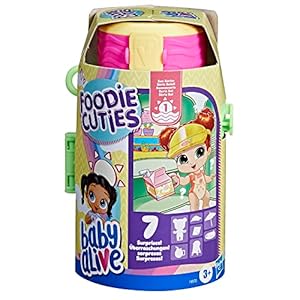 Baby Alive Foodie Cuties, Bottle, Sun Series 1, Surprise Toys for Girls, Baby Doll Set, 3-Inch, Kids 3 and Up