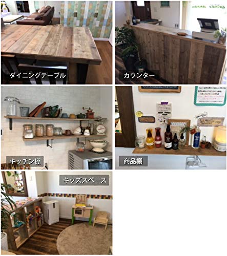 ASHIBA 天板 幅はぎ材 厚35×板幅(奥行)350（２枚あわせ）×長さ1300ｍｍ 足場板 古材 棚板 オーダー 無塗 【平方フィート】