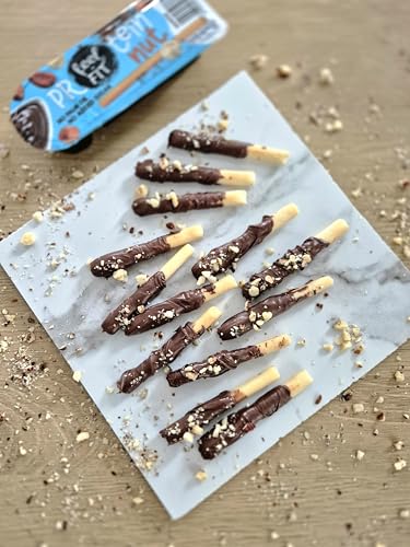Feel FIT Protein nut & mini grissini, leckeren Haselnuss-Kakao-Creme und 7 knusprigen Brotsticks, Protein-Snack ohne Zuckerzusatz und ohne Palmöl 25 g