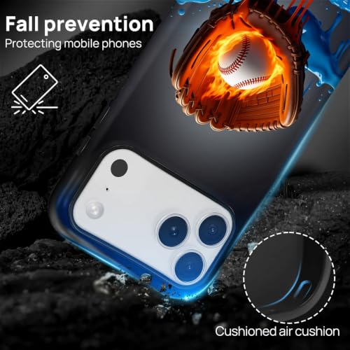 Coque iPhone 17 Pro Max en silicone liquide imprimé gant de baseball protection anti-choc - 7