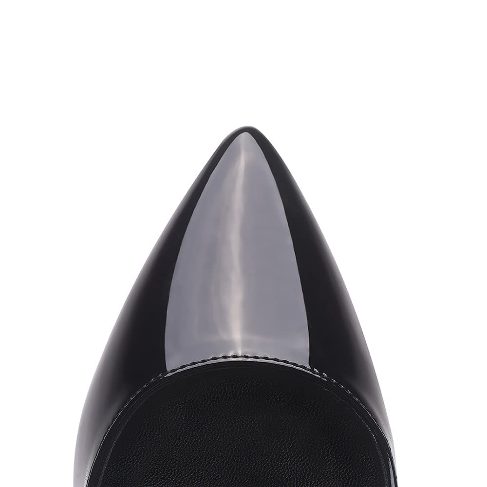 Zhabtuc Scarpe Tacco a Spillo con Strass Donna, Sexy Brillantini Scarpe Décolleté 12cm Paillettes Tacchi Alti Classici a Punta