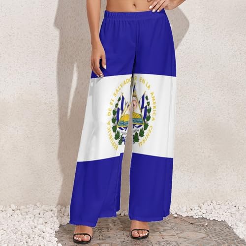 Women Wide Leg Pants with Pockets Georgia Flag Business Casual High Waisted Dress Pants4