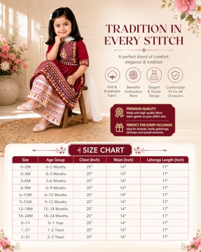 Image of Girls Embroidered Printed Kurta with Printed Palazzo Set, Ethnic Wear, 3-Piece