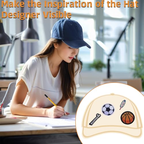 Image of 2Pcs Trucker Cap Patch Template Trucker Hat Patches, Hat Patches Patch Board Patches for Hats, Hat Patches Wooden Trucker Cap Template is Suitable for Creating Stylish and Personalized Hats