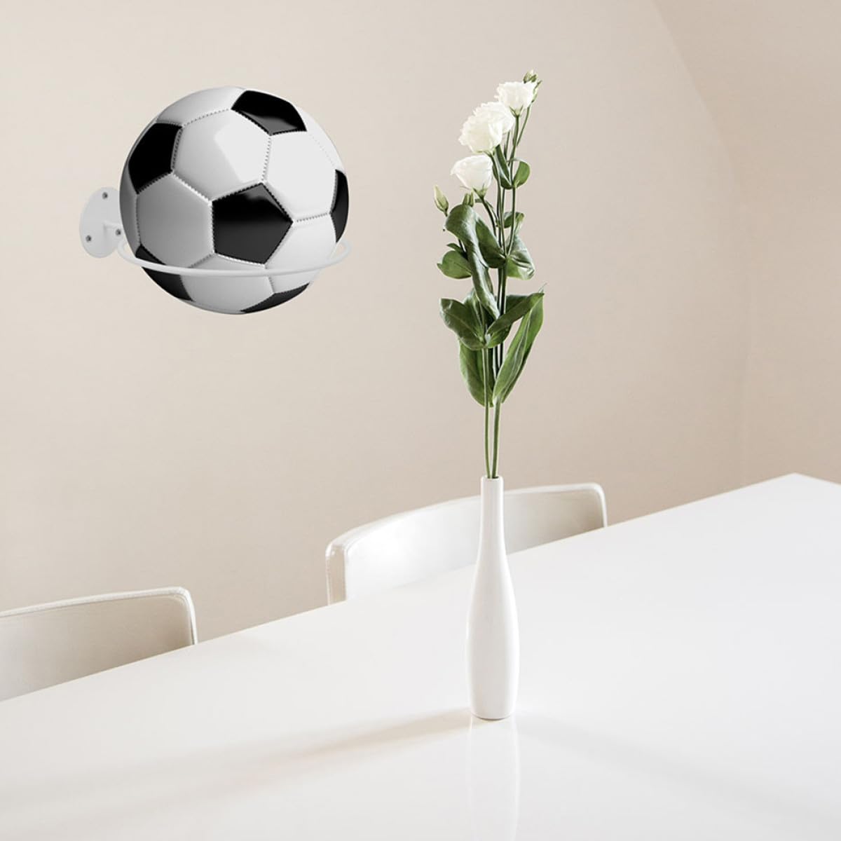 Soporte de pared para pelotas deportivas, 4 C Rac para baloncesto, fútbol, voleibol, etc. Multifuncional para gimnasio, hogar e instalaciones deportivas