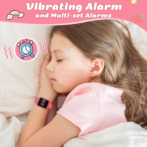 Image of LAVAREDO Kids Digital Watches for Boys Girls,Waterproof Sport Watch with Pedometer Stopwatch Vibration Alarm for Ages 5-13,No App Fitness Tracker Watch for Kids Teens Birthday Gifts