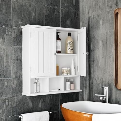 Choochoo EUR-MC2201-WH Bathroom Cabinet Wall Mounted 2-Door thumb #5