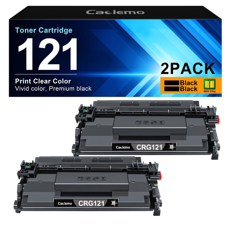 121 Black Toner Cartridge High Yield Compatible Replacement for Canon 121 Toner Cartridge CRG121 CRG-121 Compatible with Canon imageCLASS D1620 D1650 Printer, 121 Toner Cartridge 2 Pack (Black)