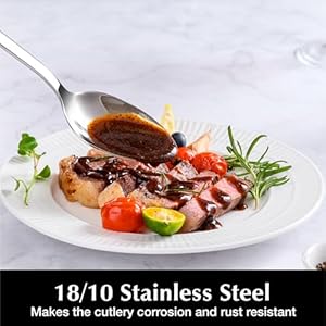 KINGSTONE Large Hostess Serving Utensils 4 Piece Serving Spoon Sets,18/10 Stainless Steel Serving Spoons Heavy Duty 9.84inch For Buffet, Wedding, Party,Catering,Dishwasher Safe KINGSTONE Large Hostess Serving Utensils 4 Piece Serving Spoon Sets1810 Stainless Steel Serving Spoons Heavy Duty 984inch For Buffet Wedding PartyCateringDishwasher Safe