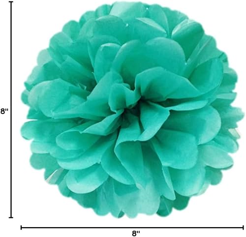 Miniatura 10 de Wrapables - Juego de 5 pompones de papel de seda para decoración de fiestas, bodas, fiestas de cumpleaños, baby showers y guarderías