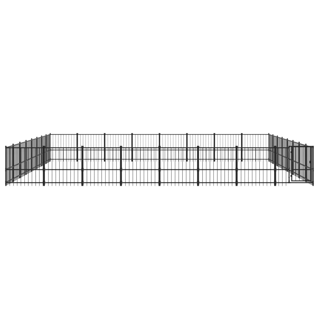vidaXL Gabbia per Cani da Esterno in Acciaio 60,22 m²