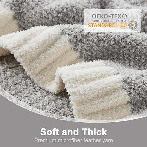 Image of Snuggle Sac Oversized Grey Throw Blankets Twin Size,Super Soft Warm Blankets Cozy Knit Fuzzy Throw Blankets for Sofa, Bed, Heather Grey, 60x80 inches