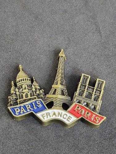Image of DT DECTONE Regular Metal Fridge Magnet, France, Paris 3D Metal Magnet for Fridge, Study Table, Office Desk, Premium Gift, Best Home Decor Item for Travel Enthusiasts , 1 Pack