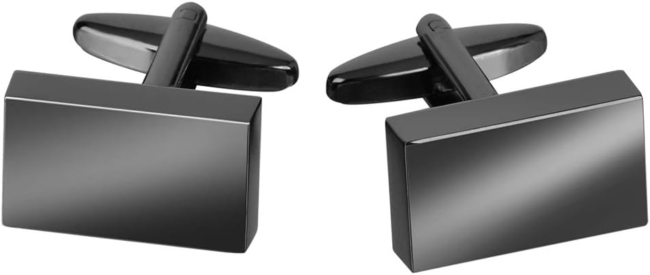 SAVOYSHIClassic Gold/Silver/Black Tone Blank Cufflinks for Mens Unique French Shirt Cuff Gift