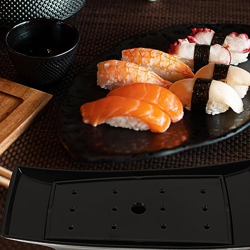 Plato para sushi melamina negro Kichvoe miniatura 4