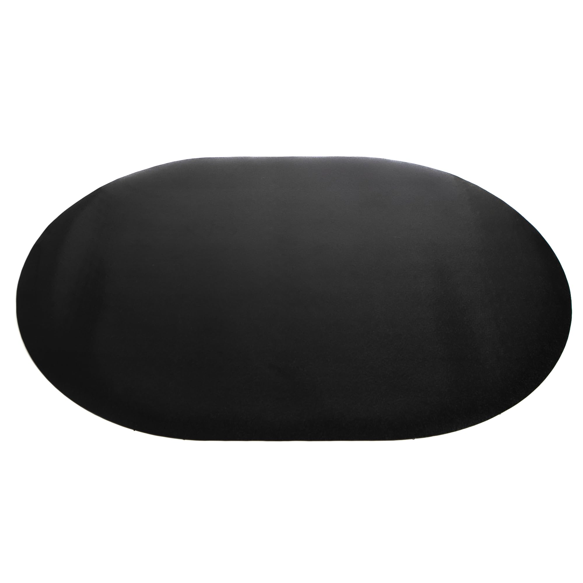 Tapete súper ovalado para silla de escritorio, tapetes de PVC resistentes para protección del suelo de alfombras, negro, 36 x 48 pulgadas, fabricado en los Estados Unidos