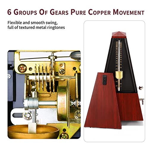 Métronome Mécanique, Métronome De La Tour avec Minuterie et Tempo Précis, son puissant, Pour Piano, Guitare, Basse… - Les Beatles, Paul McCartney, John Lennon, RIngo Starr, George Harrison Métronome Mécanique, Métronome De La Tour avec Minuterie et Tempo Précis, son puissant, Pour Piano, Guitare, Basse… – Image 4
