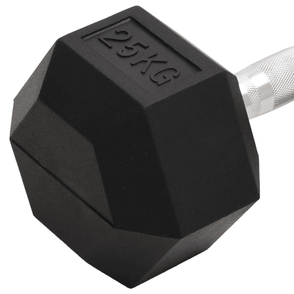Kurzhantel Set 8 kg, 2 x 4 kg Hanteln mit Gummibeschichtung, Hexagon Design, Krafttraining Hantelset für Fitness, Hanteln für Home Gym Schwarz