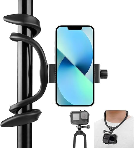Taisioner Soporte de teléfono para cochecito en U, accesorios para silla de ruedas, asiento de teléfono celular, para cinta de correr, bicicleta,