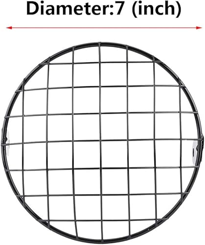 Miniatura 2 de KIMISS Máscara universal para faros delanteros de motocicleta de 8 pulgadas para Cafe Racer (negro) + protector de faro de motocicleta, protector de