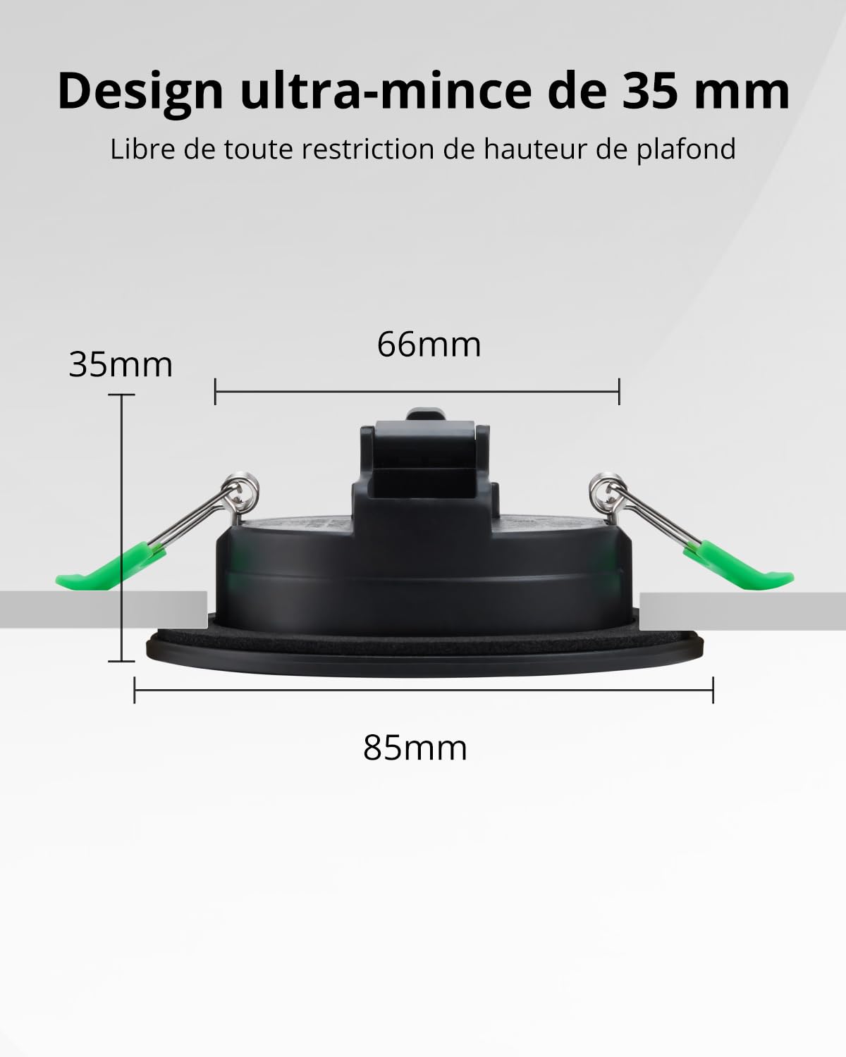 Bojim Spot LED Encastrable Dimmable 220V, Salle de Bain IP44, 7W Spots de Plafond Trou 68mm - 80mm, Blanc Chaud Blanc Neutre Blanc Froid, Éclairage Encastré pour Cuisine Salon Chambre, Lot de