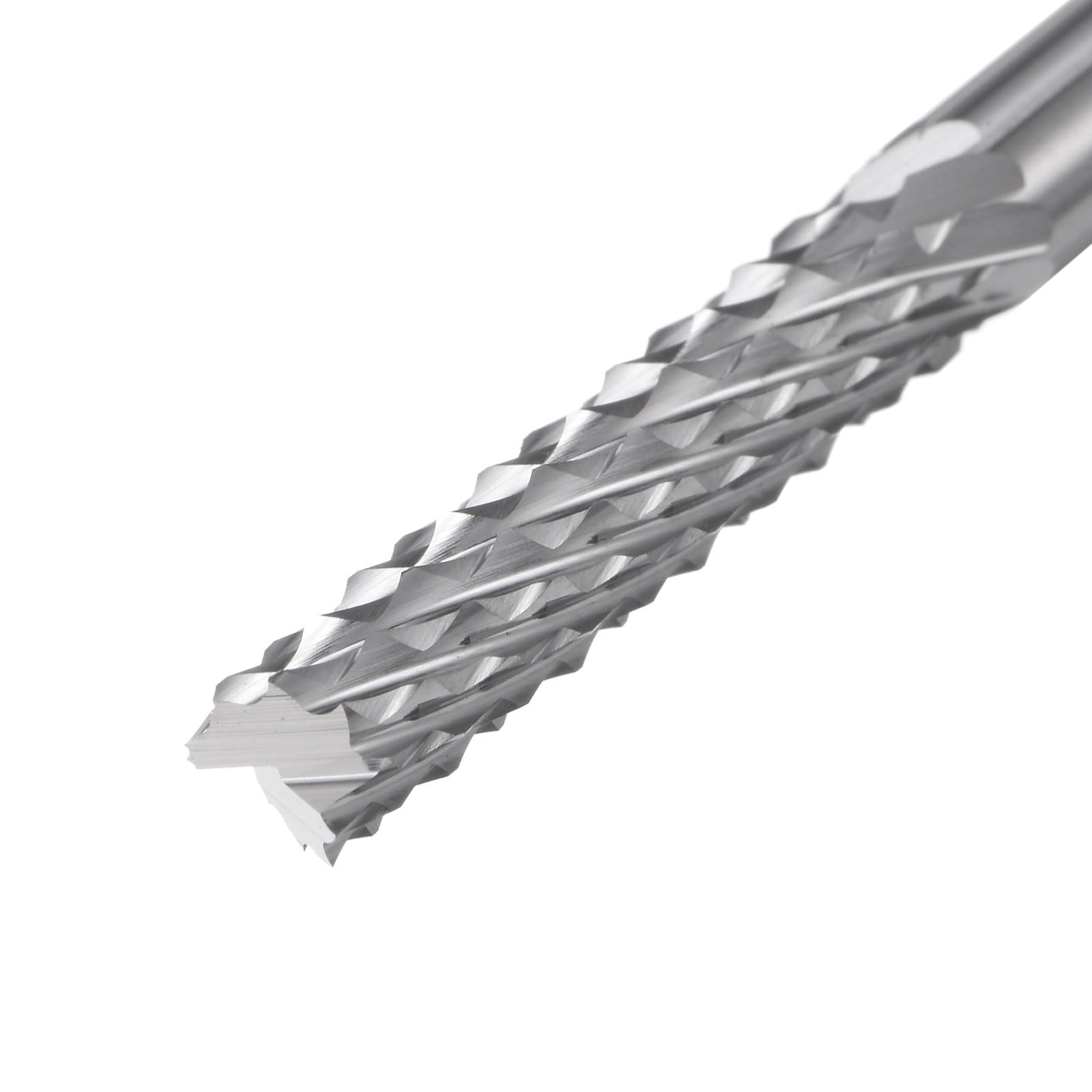 QUARKZMAN Fraise de 5 mm avec Tige Droite de 1/5" (5 mm) en Carbure de Tungstène pour Fraiseuse CNC, Outils de Gravure avec Lame en Forme de Maïs pour Circuits Imprimés, Machines à Bois