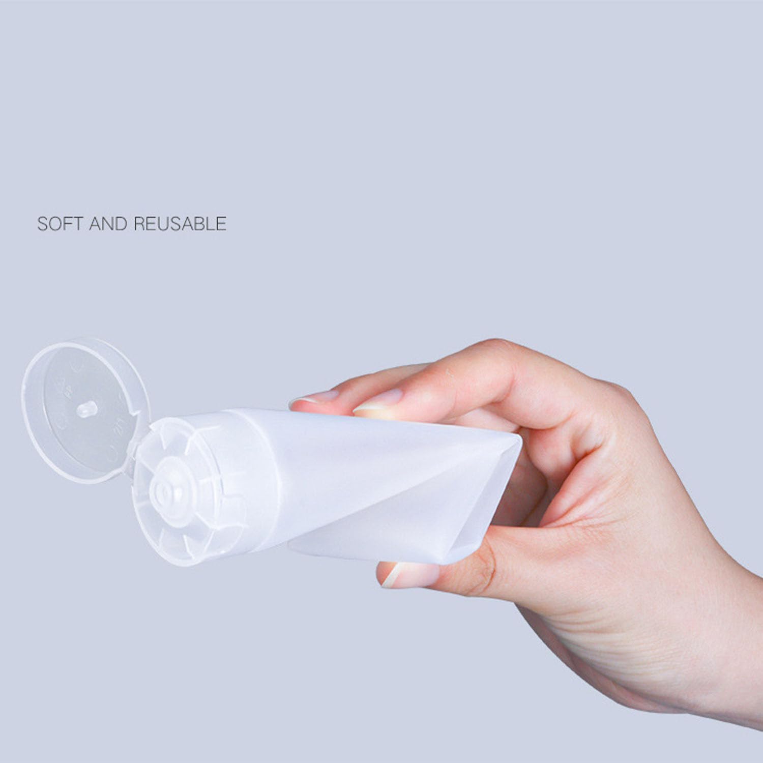 5 Stück Transparenter Nachfüllbare Leere Tuben,100ml Befüllen Tuben | Leere Tuben zum Befüllen, Probenbehälter, Leere Flüssige Foundation Tuben für Reisen und DIY-Projekte,DIY Lipgloss,Kosmetik