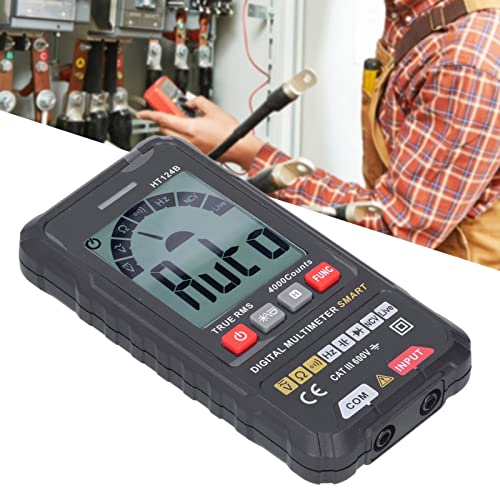Image of Digital Multimeter Ht,Digital Multimeter Profi AutoRanging 4000 Counts True RMS UltraPortable Multimeter Tester for Voltage Capacitance HT124B