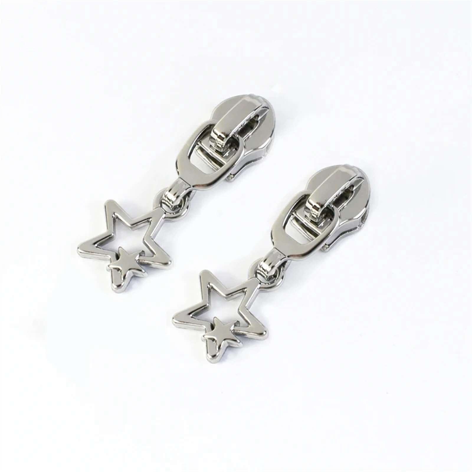 Deslizador de cremallera for cremalleras nailon, cinta for ropa, bolsas, decoración monedero, Kit reparación cabezal, herramienta sastre, accesorios costura DIY, 10-30 Uds. 5#(ZT199-Silver,30PCS_5#)
