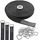 10m Klettband,Klettkabelbinder,Kabel Klettband,Klettverschluss Band,Kabelbinder Klett,Klett Kabelbinder,Mit 50 Metallschnalle,Freies Schneiden,Zum Organisieren Ihrer Kabel, Schnüre, Schläuche Usw