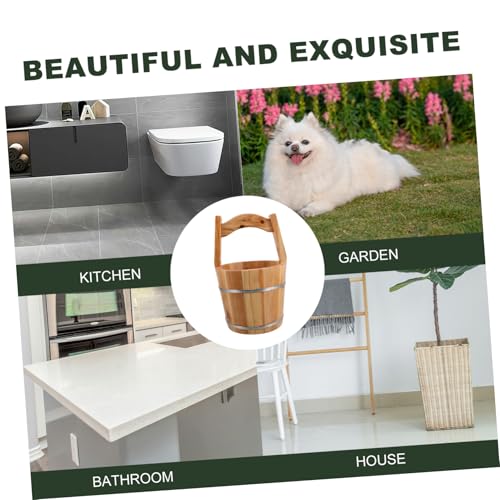 Cubo de madera portátil para baño de pies POPETPOP miniatura 6