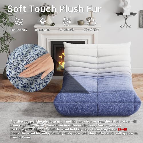 WHGBJA Bean Bag Chair for Adults, Lazy Bean Bag Sofa for Bedroom, Living Room, Reading, Gaming Floor Sofa Chair, Boneless, Comfy — view 3