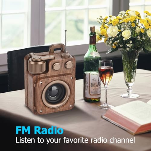 Retro Bluetooth Speaker, Bass, Bluetooth 5.1 Wireless Connection, Retro Radio for Home Office Vintage Decor, Support USB&AUX&TF-Card, Portable Vintage Radio Bluetooth Speaker for IOS, Android Retro Bluetooth Speaker, Bass, Bluetooth 5.1 Wireless Connection, Retro Radio for Home Office Vintage Decor, Support USB&AUX&TF-Card, Portable Vintage Radio Bluetooth Speaker for IOS, Android