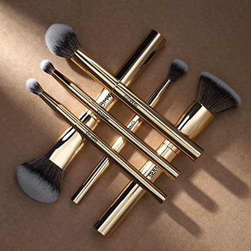 MARS Artist's Arsenal Make-up Brushes Set, Pack of 6 Face & Eye Brush Kit, Golden - Image 3