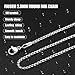 Fiusem Silver Tone Chain for Men, 2mm Stainless Steel Necklace for Men and Women, Box Chain 20 Inches