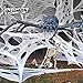 DOKKOME Halloween Spider Webs Decoration Outdoor, Stretchy Beef Netting Spooky Spider Webs Decorations with Ground Stakes for Halloween Party Haunted House Indoor and Outdoor