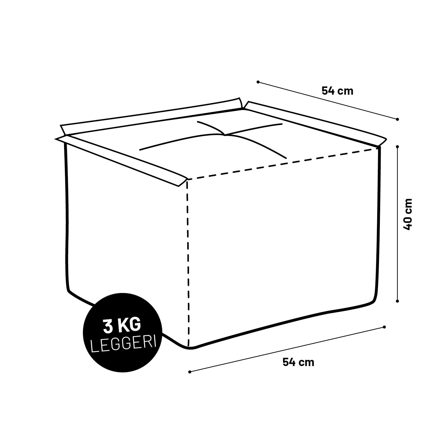 Lumaland Pouf modulare, pouf impermeabile, sgabello espandibile e leggero, per interni ed esterni, seduta lavabile per giardino e interni, 54 x 54 x 54 x 54 cm [blu scuro]