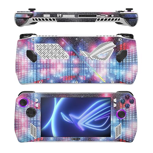 Image of MightySkins Glossy Glitter Skin Compatible with Asus ROG Ally - Neon EQ | Protective, Durable High-Gloss Glitter Finish | Easy to Apply, Remove, and Change Styles