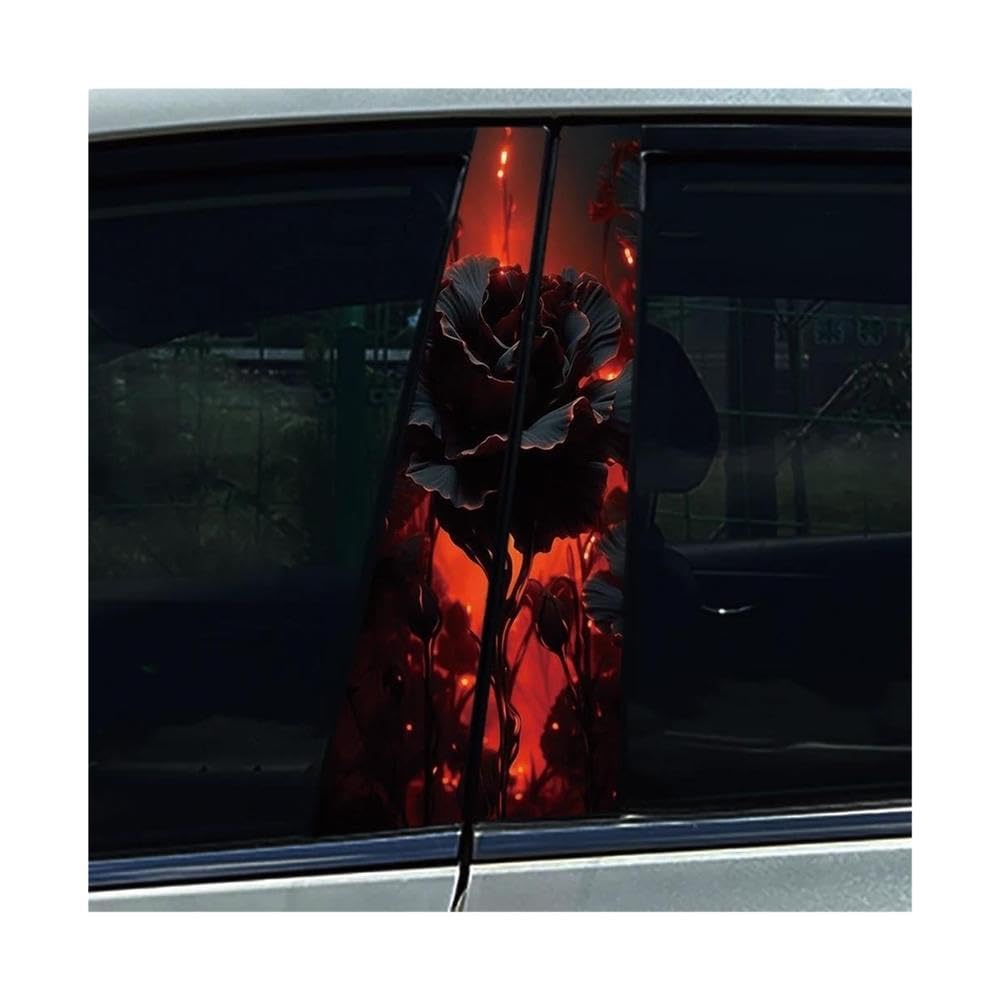Autocollants pilier B voiture rose rouge foncé pour masquer les rayures