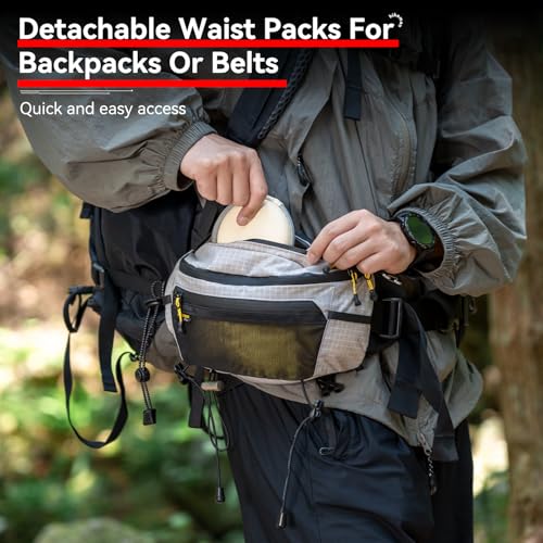 HIKEMAN StrapPack Taschen für Rucksack, leichte Handytasche, große Kapazität und wasserdichte Bauchtasche, multifunktionale Outdoor-Tasche zum Wandern, Laufen, Reisen, Radfahren, Grün (Army Green