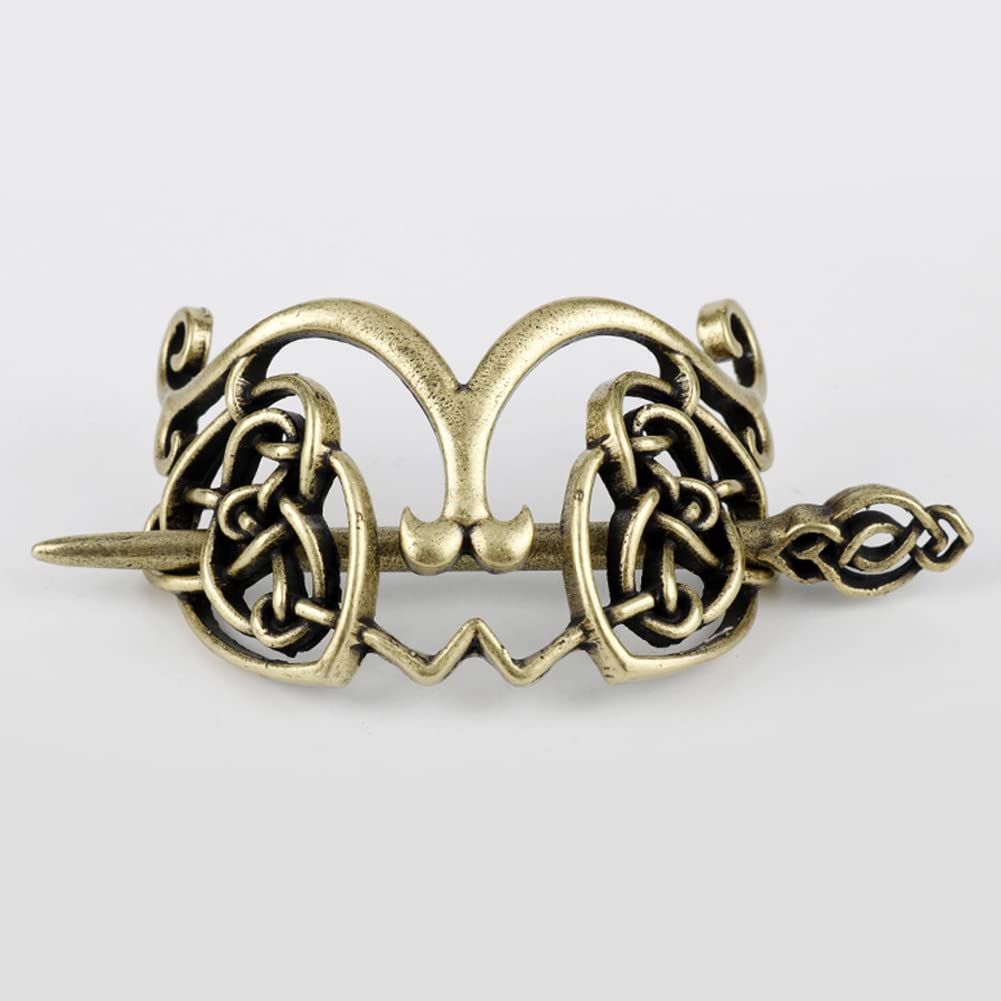 Grote Keltische Knopen Dragon Haarspelden -Noorse Viking Kroon Haar Sieraden voor Lange Haar Vlechten Haarspeldjes Vintage Viking Runes Vrouwen Meisje Haarspeld Haarspeldjes Stok Ierse Dia Accessoires