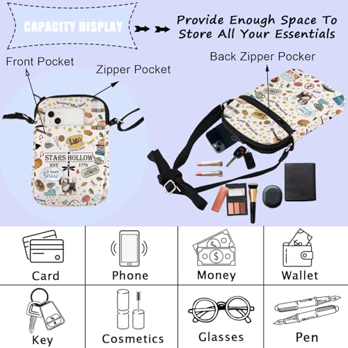 ENSIANTH Stars Hollow TV Show Inspired Crossbody Purses Bag Lukes Diner Gift Dragonfly Inn Lorelei Rory Fans Messenger Bag (Hollow 1779 CB)3