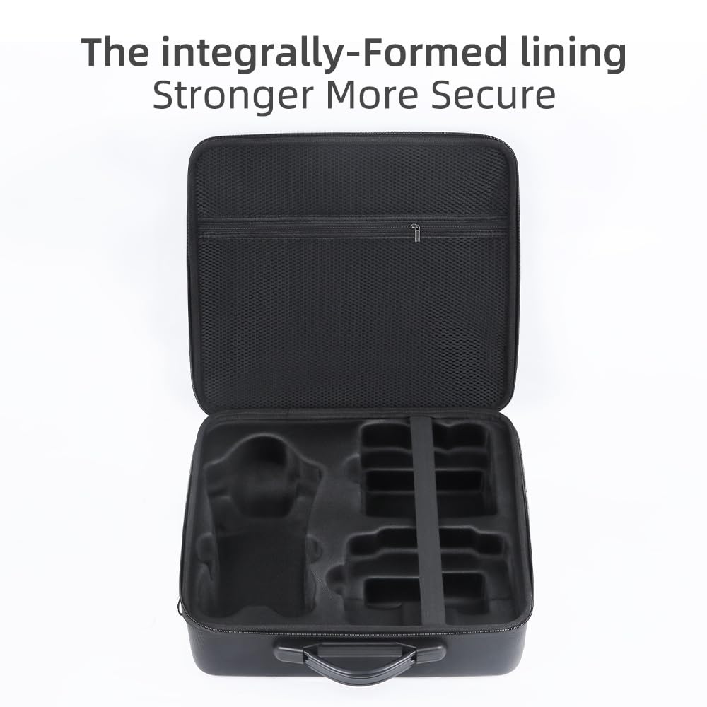 Custodia da viaggio per Mavic 4 Pro RC PRO2/RC 2, zaino organizer per il trasporto e lo stoccaggio del telecomando del drone, custodia a tracolla in PU EVA (solo custodia) (Nero)