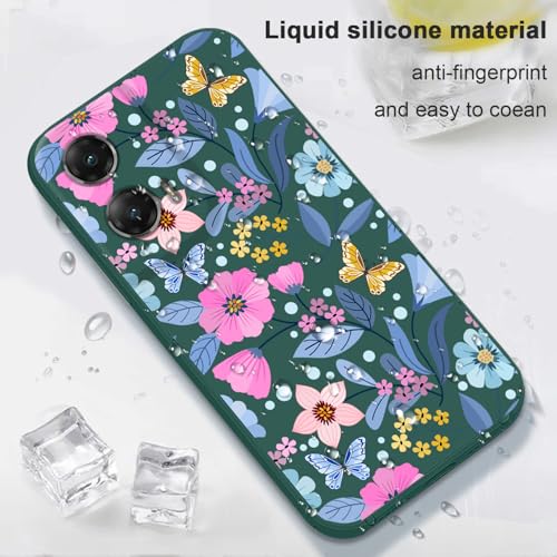 Coque Moto G Stylus 5G 2024 fleur verte en silicone fin chic