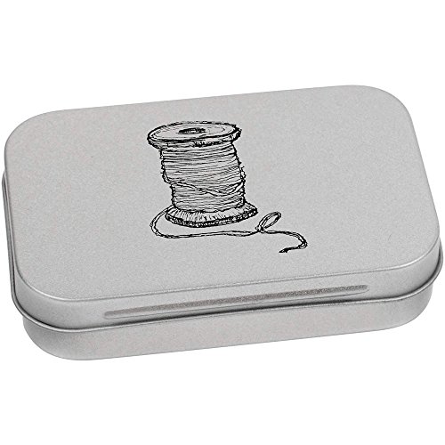 Azeeda 95mm 'Cotton Reel' Metal Hinged Tin/Storage Box (TT00035292)