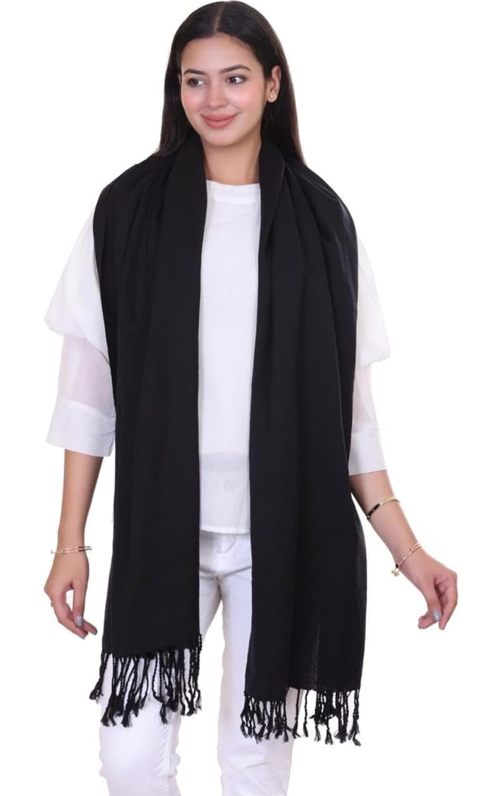 Rudra Solid Plain Cotton Scarf, Stole & Shawl for Women and Girls-picture-24