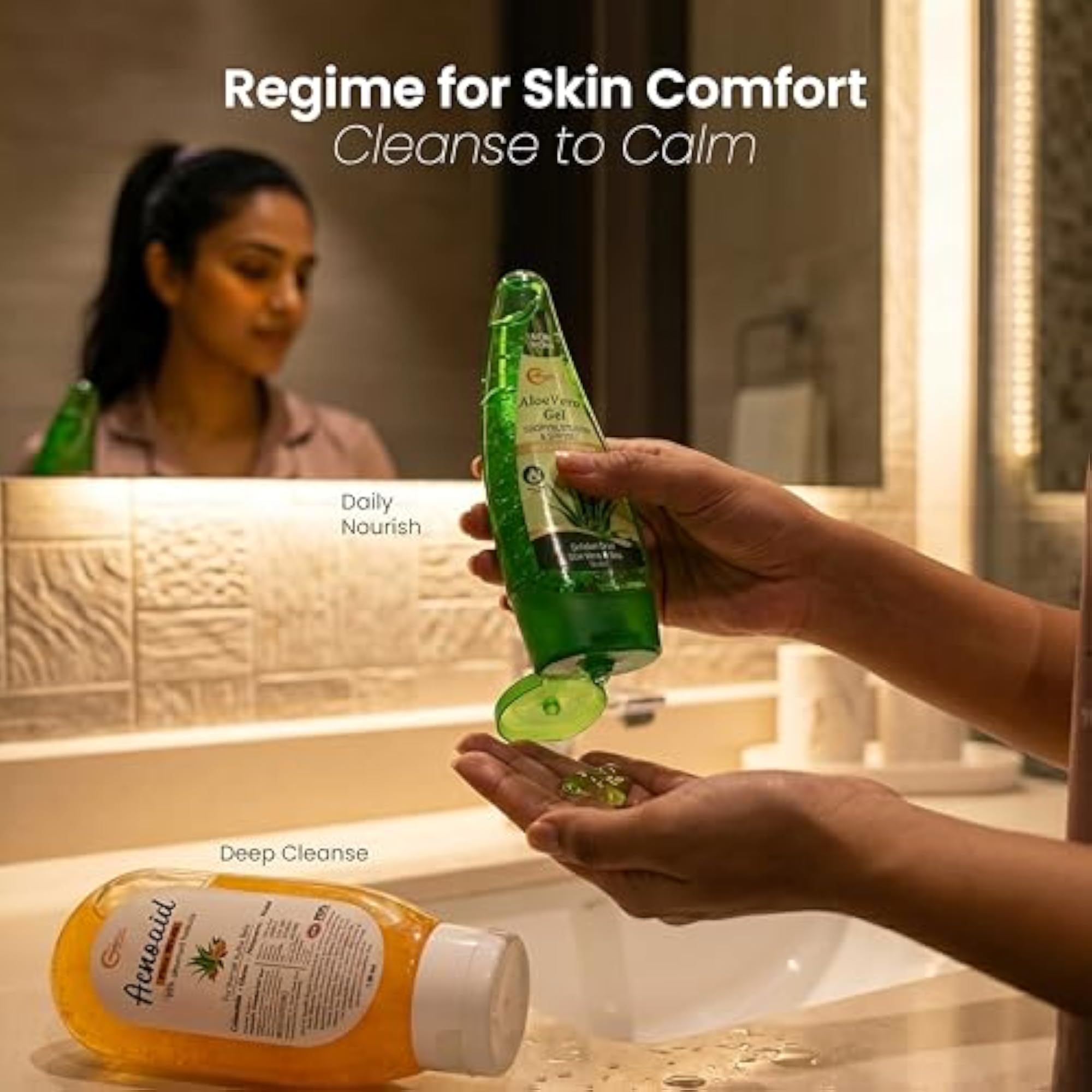 Acnoaid Facewash & Aloe Vera Gel Combo Pack, Vegan Skincare