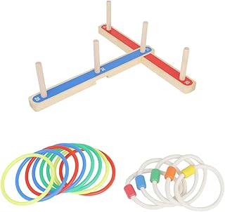 Toyvian 1 Conjunto De Brinquedo De Arremesso De Anel Brinquedos De Madeira Para Bebês Brinquedos De Madeira Para Bebês Brinquedo De Arremesso Para Crianças Jogo De Arremesso De Anel